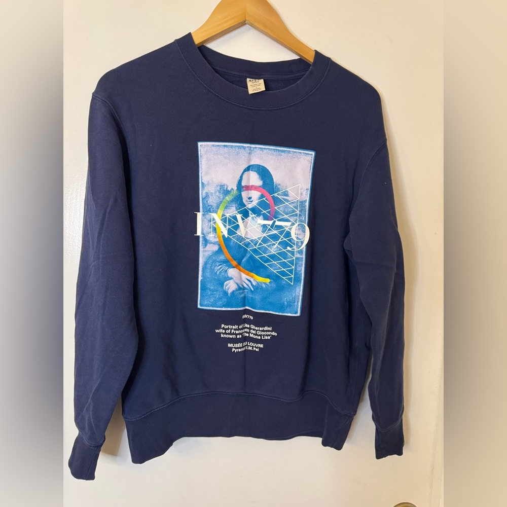 Uniqlo x Musee De Louvre x Peter Saville Size Medium Mona Lisa Sweatshirt